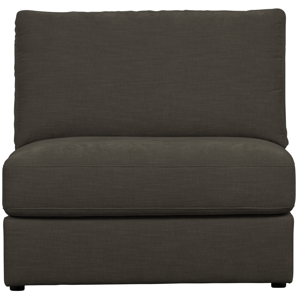 Family 1-seater element without arm anthracite, front view