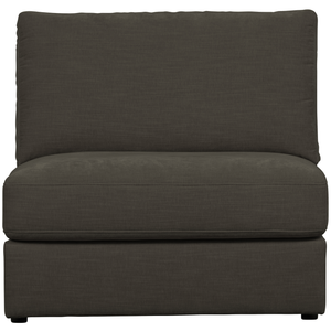 Family 1-seater element without arm anthracite, front view
