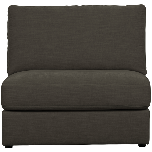 Family 1-seater element without arm anthracite, front view