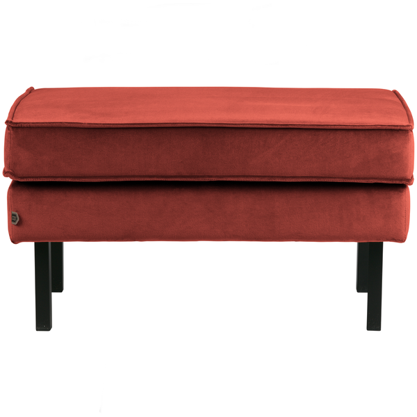 Rodeo tabouret sur jambes velvet marron, vue de face