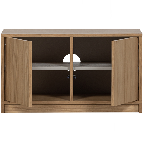 Modulair bas-de-casse 77 cm chêne naturel mat, vue de face