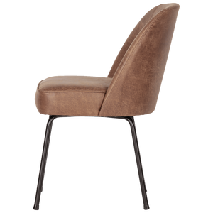Vogue dining chair ecoleather cognac, front view