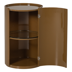 Sera ronde kast 72xØ45 cm hout hoogglans honinggeel, vooraanzicht