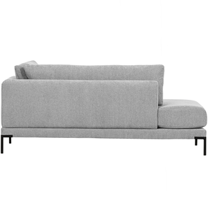 Couple lounge element left light grey, back view