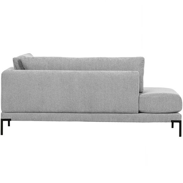 Couple lounge element left light grey, back view