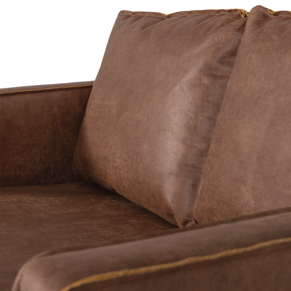 Rodeo 2-zits bank ecoleer cognac, detail