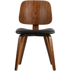 Classic dining chair black/walnut, front view