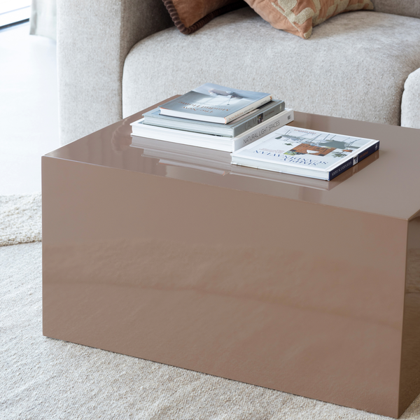Savo coffee table mdf high gloss old pink, room setting