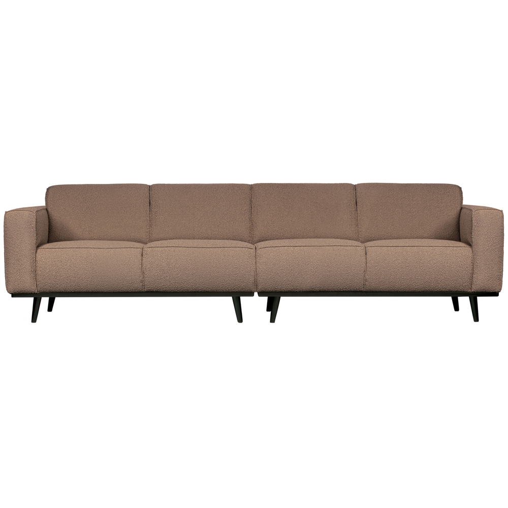 Statement 4-zits bank 280 cm bouclé nougat, vooraanzicht