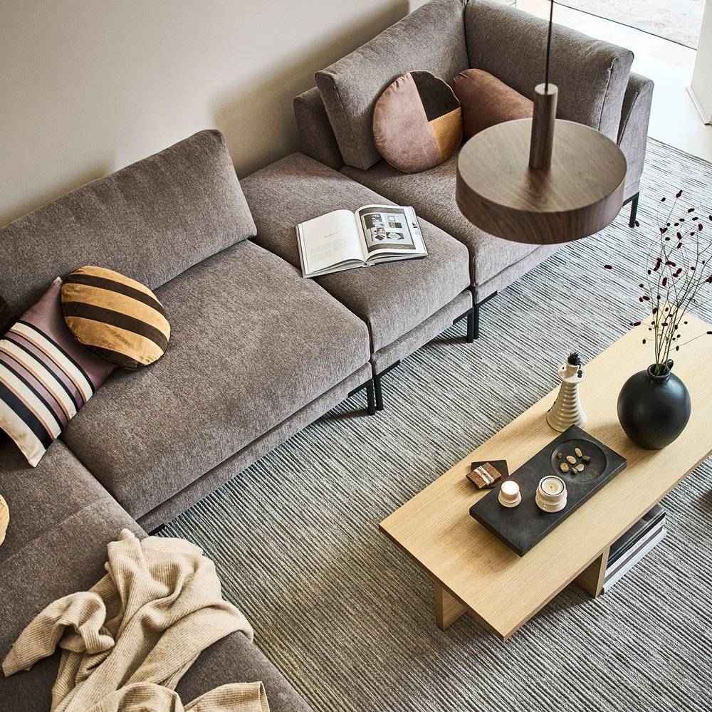 Couple corner element taupe, room setting