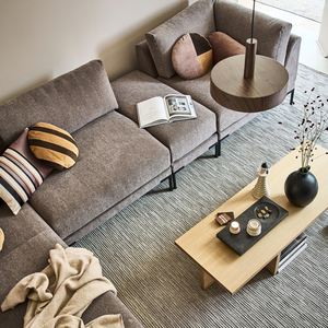 Couple corner element taupe, room setting