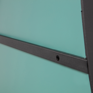 Romee organique miroir métal noir 100x70 cm, détail