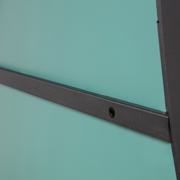 Romee organique miroir métal noir 100x70 cm, détail