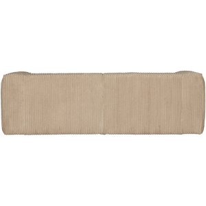 Bean 3,5-seater sofa rib fabric travertin, back view