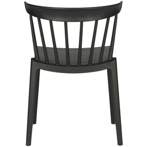 Bliss garden chair with bars plastic black, back view