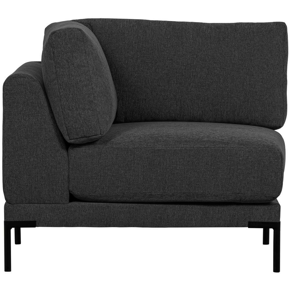 Couple corner element dark grey, front view