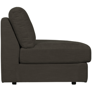Family 1-place element angle rond droit tissu anthracite, vue de face