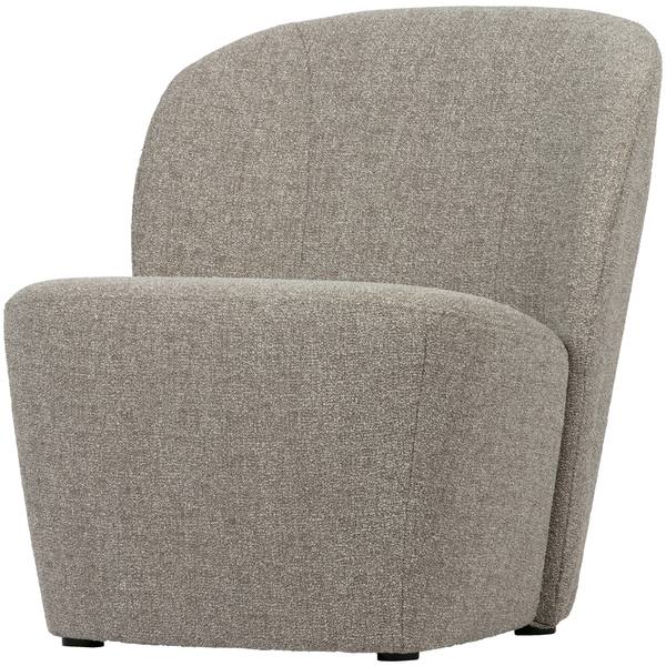 Lofty fauteuil naturel melange, vue de face inclinée