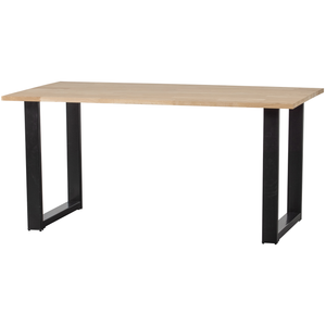 Combi Tablo eiken 180 x 90 cm met U poot, schuin vooraanzicht