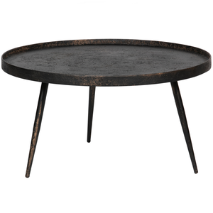 Bounds sidetable XL wood/metal antique gold 40xø76 cm, front view