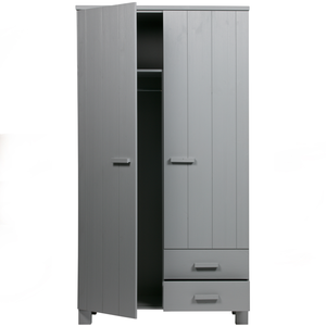 Dennis armoire à tiroirs pin béton gris, côté gauche