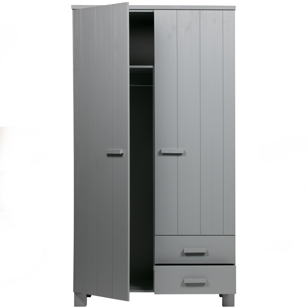 Dennis armoire à tiroirs pin béton gris, côté gauche