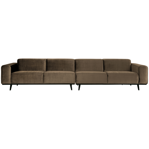 Statement XL 4-places 372 cm velvet taupe, vue de face