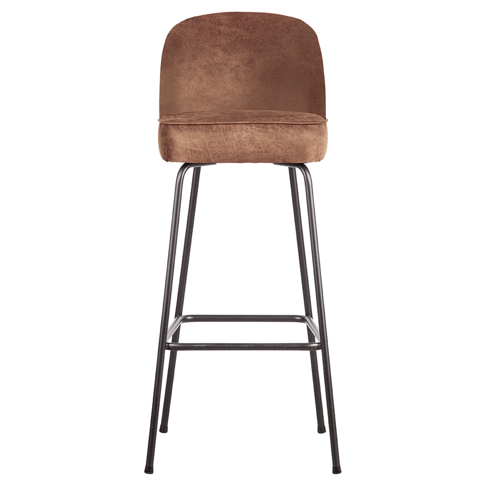 Vogue barstool 80 cm ecoleather cognac, front view