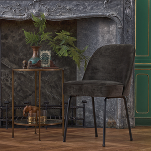 Vogue dining chair velvet dark green, room setting