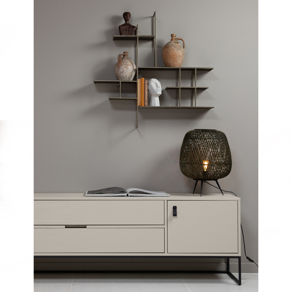 Silas tv meubel 180 cm grenen dust, sfeerfoto