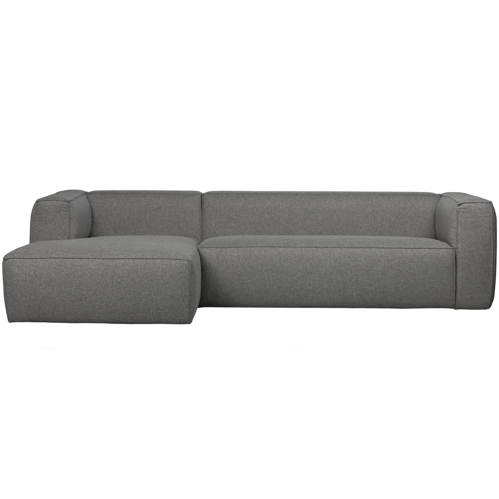 Bean corner sofa incl. cushions mid grey melange, front view