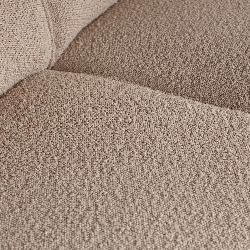 Statement canapé d angle droite bouclé beige, détail