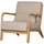 Mark fauteuil tissu tissé naturel