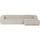 Bean corner sofa right rib fabric natural
