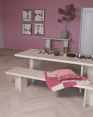 Ato table à manger 220x90 cm bois de manguier naturel