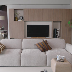 Build wall cabinet combination 108 cm oak decor brown