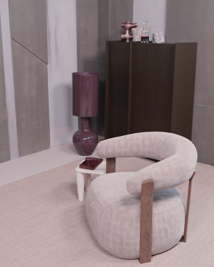 Foon fauteuil 3d structuurstof zand
