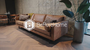 Rodeo canape 3-places eco cuir cognac