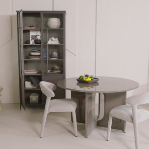 Exhibit XL 2-door display cabinet, dark brown metal
