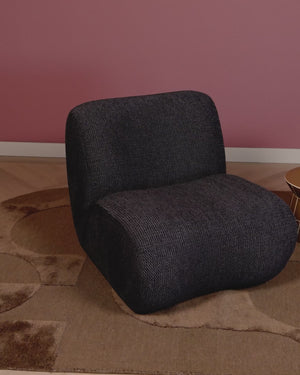 Nomu fauteuil grosier chenille anthracite