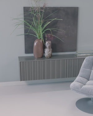 Elvi fauteuil pivotant chenille structure gris clair