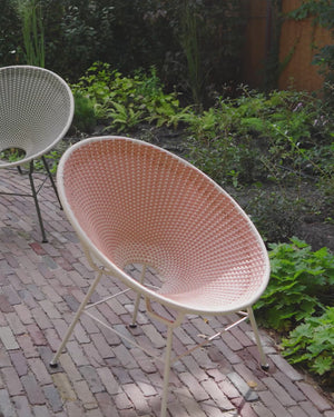 Fauteuil de jardin en rotin orange