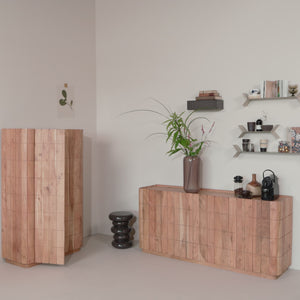 Lorin metal wall shelves, sand – Set of 3