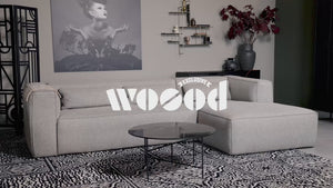 Bean corner sofa left chunky melange natural